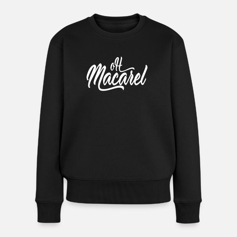 oH Macarel - Marine - Pull Premium bio Femme - noir