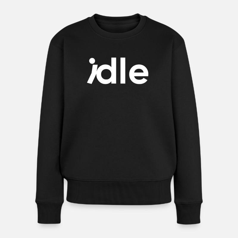 Idle - Frauen Premium Bio Pullover - Schwarz