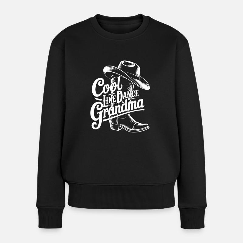 Cool danse en ligne grand-mère. Mamie aime danser - Pull Premium bio Femme - noir