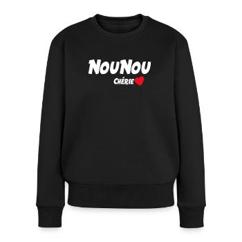 Ma Nounou Chérie Bonheur des Petits Enfants - Pull Premium bio Femme - noir - Devant - Julia (174cm)