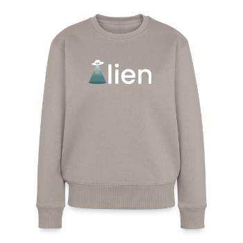 Étranger - Pull Premium bio Femme - taupe - Devant - Julia (174cm)