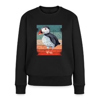 Papageitaucher Puffin Papagei Lunde Vogel Geschenk - Frauen Premium Bio Pullover - Schwarz - Vorne - Julia (174cm)