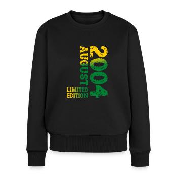 2004 August Limited Edition 19. Geburtstag Outfit - Frauen Premium Bio Pullover - Schwarz - Vorne - Julia (174cm)