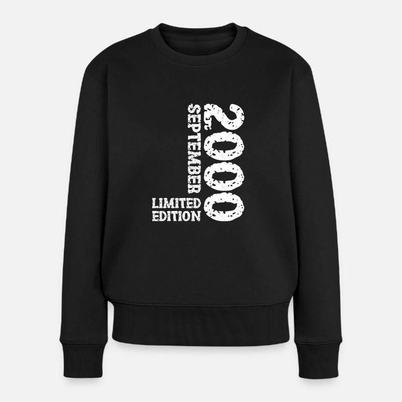 2000 September Limited Edition 23. Geburtstag Deko - Frauen Premium Bio Pullover - Schwarz