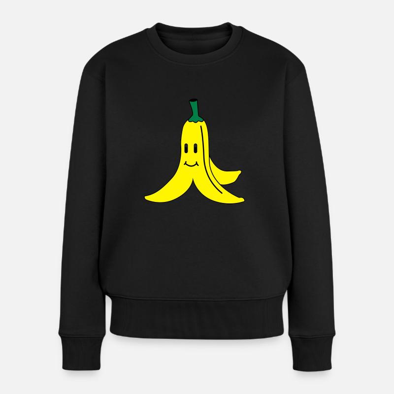 Banane - Frauen Premium Bio Pullover - Schwarz