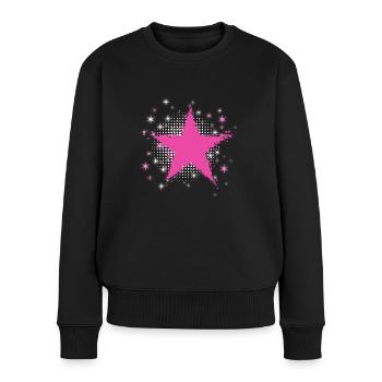 Stern Magenta Rosa 2020 - Frauen Premium Bio Pullover - Schwarz - Vorne - Julia (174cm)