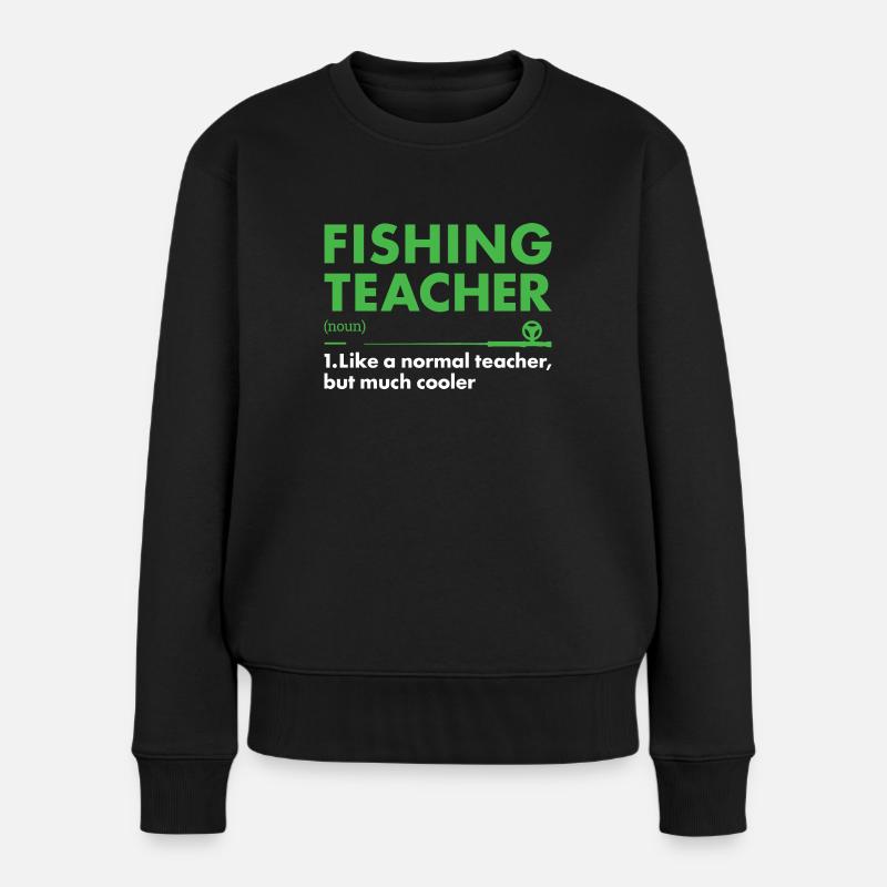 Fisher Teacher Définition Pêche - Pull Premium bio Femme - noir