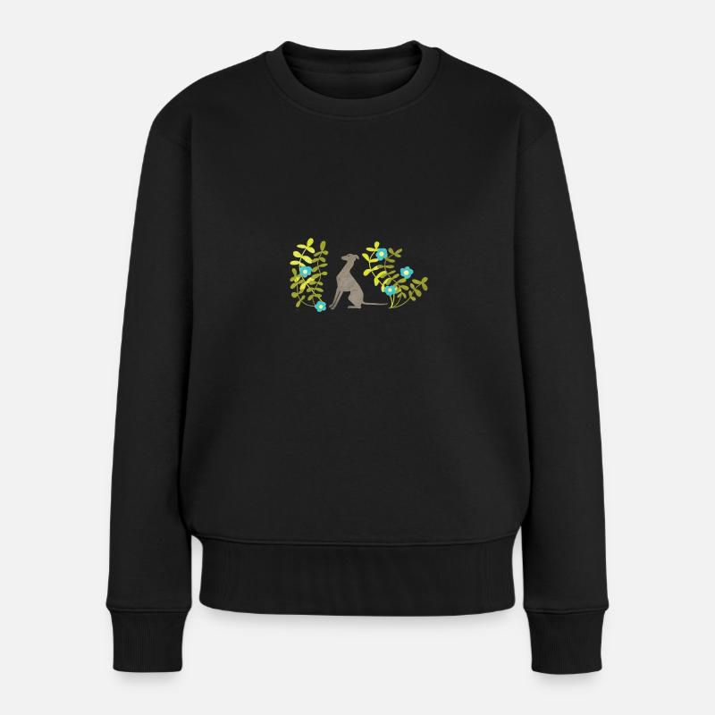 Carillon éolien avec des fleurs - Pull Premium bio Femme - noir