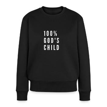 100% enfant de Dieu - Pull Premium bio Femme - noir - Devant - Julia (174cm)