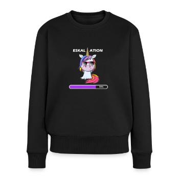 UNICORN ESCALATION - Women's Premium Organic Jumper - black - Front - Julia (174cm)