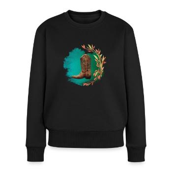 Western Classic - Women's Premium Organic Jumper - black - Front - Julia (174cm)