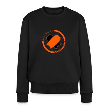 La Vieille Biscotte - Logo - MS77 Black Edition - Pull Premium bio Femme - noir - Devant - Julia (174cm)