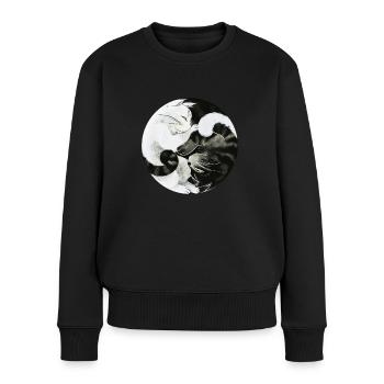 Chats YinYang - Pull Premium bio Femme - noir - Devant - Julia (174cm)