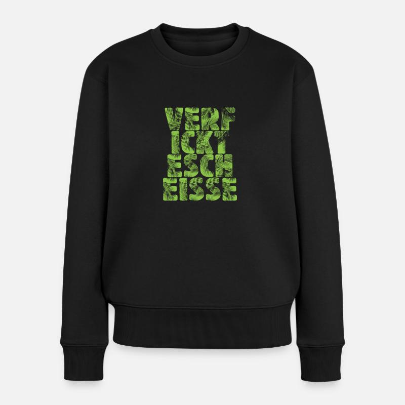 Verfickte Scheiße - Frauen Premium Bio Pullover - Schwarz