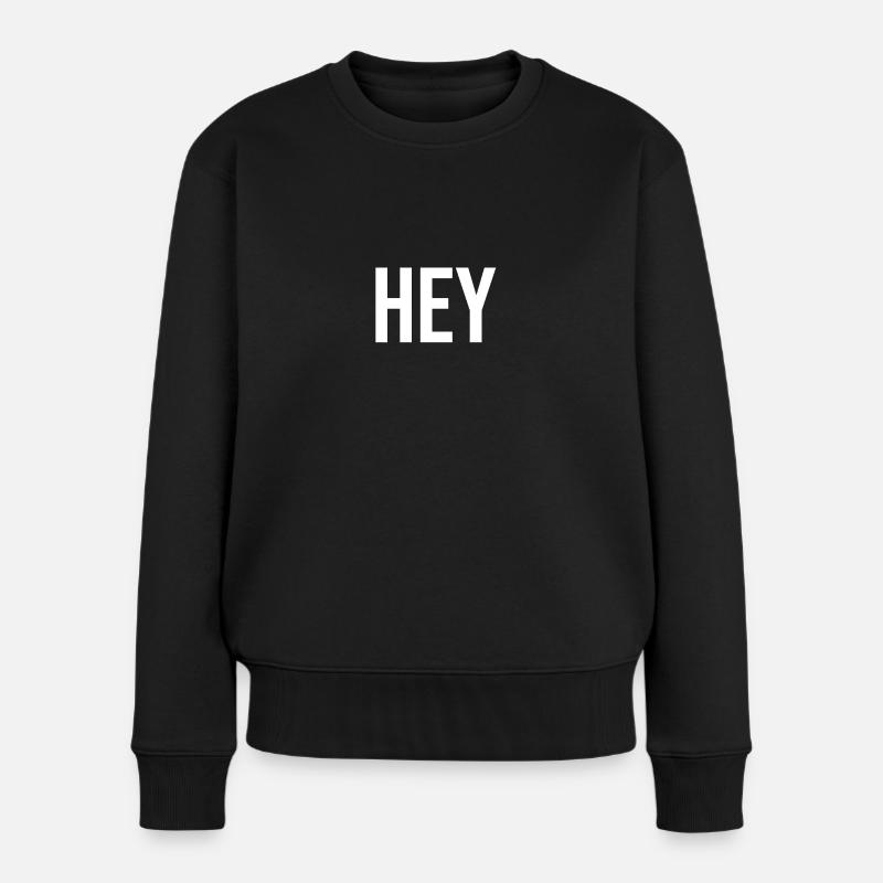 hey - Frauen Premium Bio Pullover - Schwarz