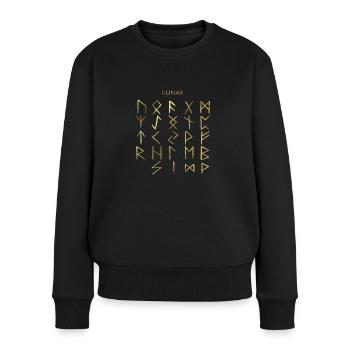 FUTHARK runes - Women's Premium Organic Jumper - black - Front - Julia (174cm)