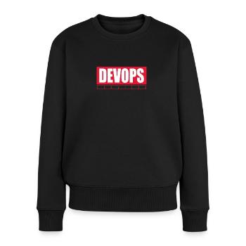 Devops merveilleux - Pull Premium bio Femme - noir - Devant - Julia (174cm)