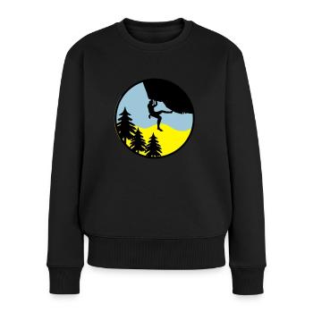 escalade nature - Pull Premium bio Femme - noir - Devant - Julia (174cm)