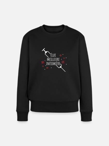 Élue meilleure infirmière - Pull Premium bio Femme - noir