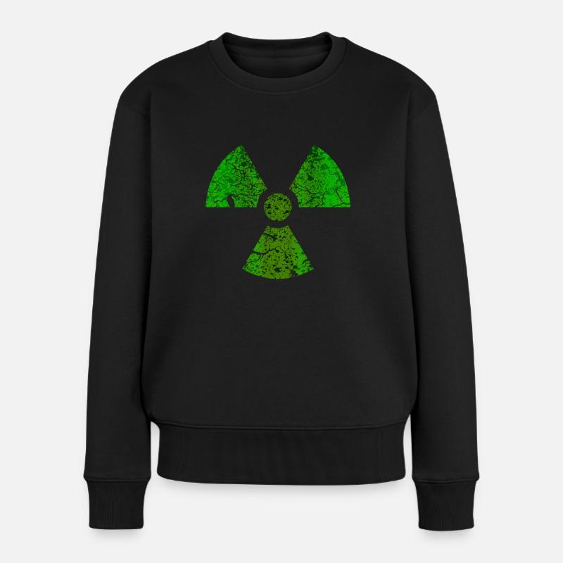 Radioactive - Grunge Texture - Frauen Premium Bio Pullover - Schwarz