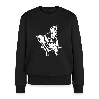 pig - Women's Premium Organic Jumper - black - Front - Julia (174cm)