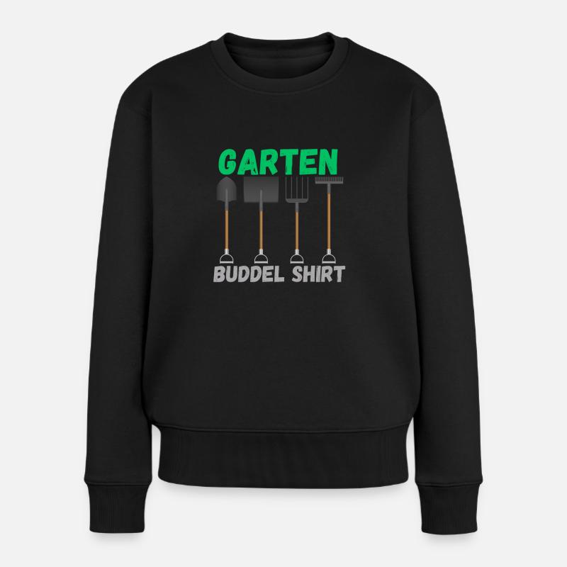 Hobbygärtner Spruch - Garten Buddel Motiv - Frauen Premium Bio Pullover - Schwarz