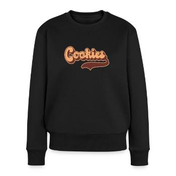 Cuisson des biscuits rétro - Pull Premium bio Femme - noir - Devant - Julia (174cm)