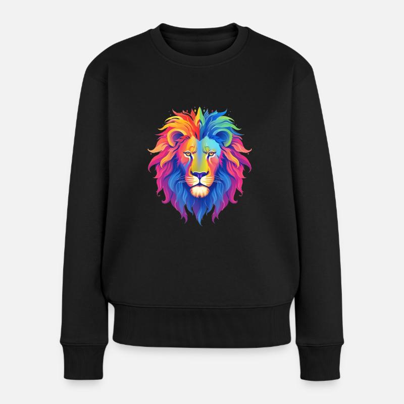 Bride Lion - Frauen Premium Bio Pullover - Schwarz