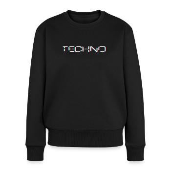 TECHNO DJ EDM Musik Acid House Rave Musikfestival - Frauen Premium Bio Pullover - Schwarz - Vorne - Julia (174cm)
