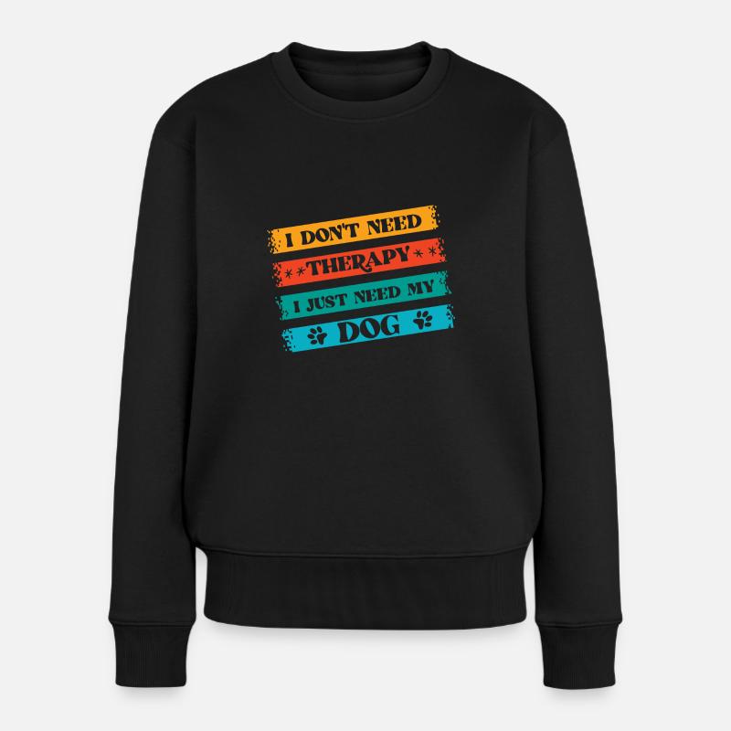 Hundeliebe - Frauen Premium Bio Pullover - Schwarz