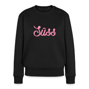 Süss - Frauen Premium Bio Pullover - Schwarz - Vorne - Julia (174cm)
