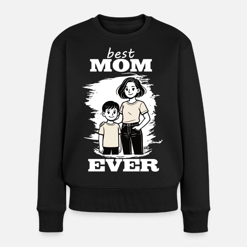 Meilleure maman de tous les temps - Mother Son Design - Pull Premium bio Femme - noir