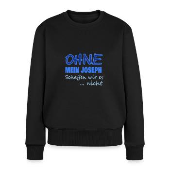 joseph - Frauen Premium Bio Pullover - Schwarz - Vorne - Julia (174cm)