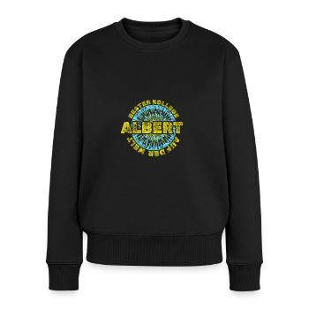 Geschenk für Albert - Frauen Premium Bio Pullover - Schwarz - Vorne - Julia (174cm)