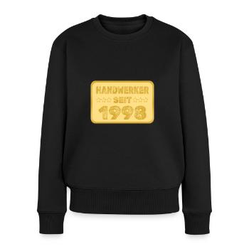 Witzig 1998 - Frauen Premium Bio Pullover - Schwarz - Vorne - Julia (174cm)