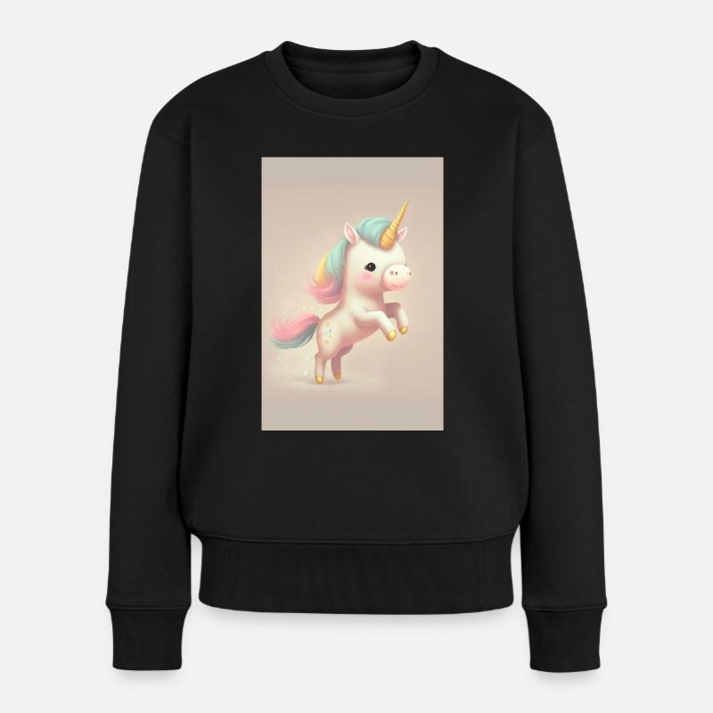 Baby-Einhorn - Frauen Premium Bio Pullover - Schwarz