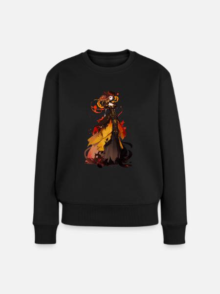Drachen 1 - Frauen Premium Bio Pullover - Schwarz