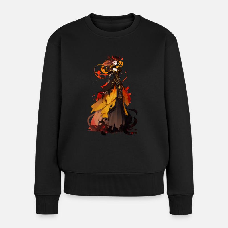 Drachen 1 - Frauen Premium Bio Pullover - Schwarz
