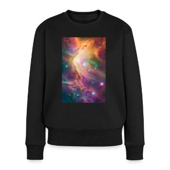 Unbekannter Sternennebel 1 - Frauen Premium Bio Pullover - Schwarz - Vorne - Julia (174cm)