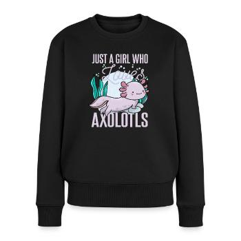 Just A Girl Who Loves Axolotls Axolotl Lovers Gift - Pull Premium bio Femme - noir - Devant - Julia (174cm)