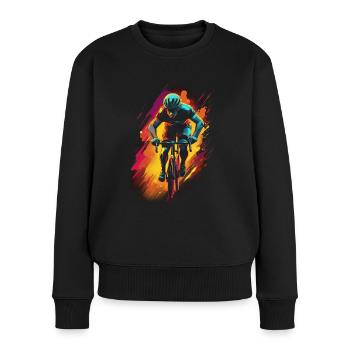 Cycling - Women's Premium Organic Jumper - black - Front - Julia (174cm)