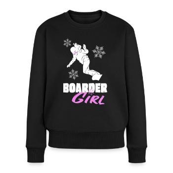 Snowboard Boarder Girl - Planche de piste Girl Woman - Pull Premium bio Femme - noir - Devant - Julia (174cm)