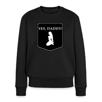 Yes Daddy Sub DDLG Geschenk CGL Little Girl - Frauen Premium Bio Pullover - Schwarz - Vorne - Julia (174cm)