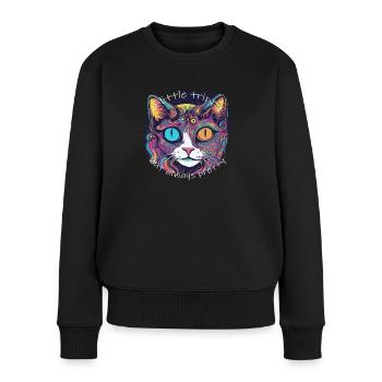 Un peu trippant mais toujours joli - Pull Premium bio Femme - noir - Devant - Julia (174cm)