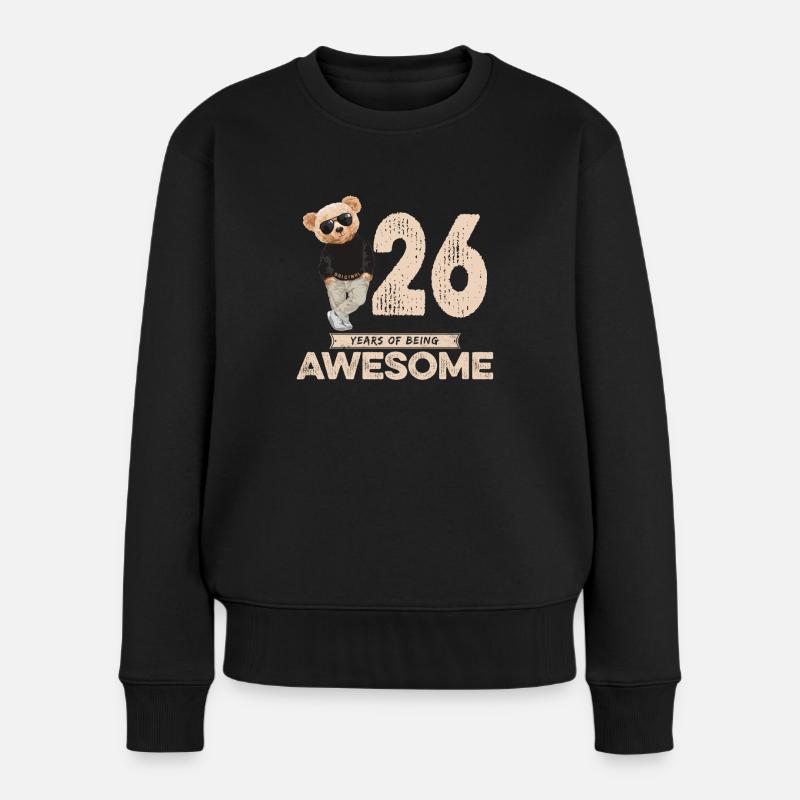 26 ans d’être Awesome Teddy Bear - Pull Premium bio Femme - noir