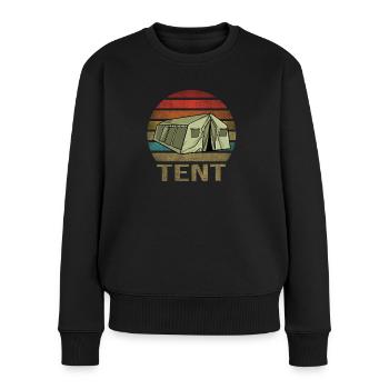 Military Tent Army Retro Sunset Vintage - Women's Premium Organic Jumper - black - Front - Julia (174cm)