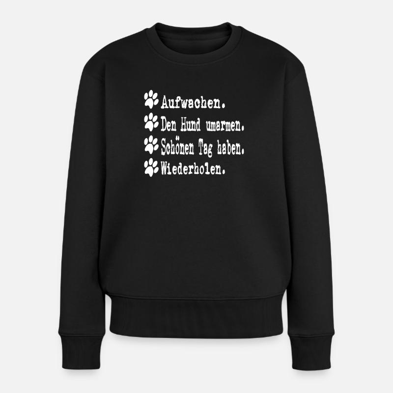 Hundeliebe - Frauen Premium Bio Pullover - Schwarz