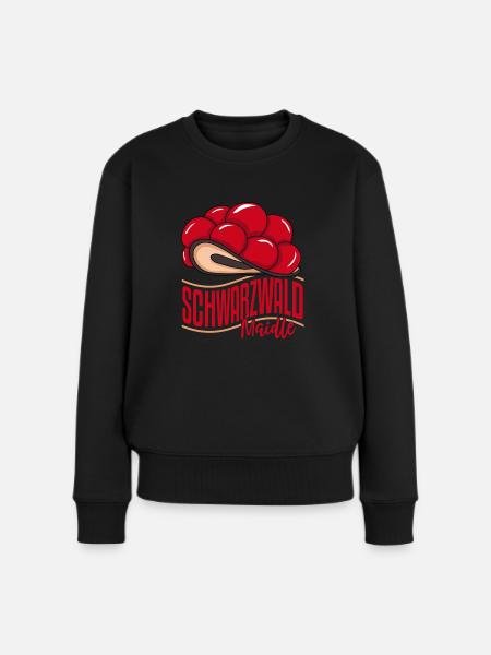Schwarzwald Maidle Bollenhut Geschenk für Frauen - Frauen Premium Bio Pullover - Schwarz