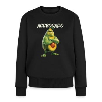 Avocado Aggrocado Vegan Food Vegetarian Organic - Women's Premium Organic Jumper - black - Front - Julia (174cm)