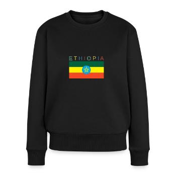 Ethiopie Drapeau Afrique - Pull Premium bio Femme - noir - Devant - Julia (174cm)